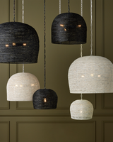 Piero Chandelier, 1-Light, White, 22.25"W, Currey and Company (9000-0623 RP2T)