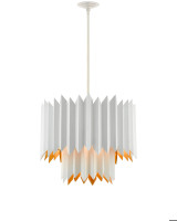 Syrie White Chandelier, Currey and Company 9000-0632