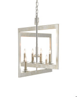 Middleton Rectangular Silver Chandelier Currey and Company 9000-0634