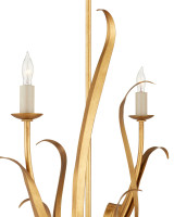 Menefee Chandelier, 1-Light, Antique Gold Leaf, 32"W, Currey and Company 9000-0444