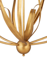 Menefee Chandelier, 1-Light, Antique Gold Leaf, 32"W, Currey and Company 9000-0444