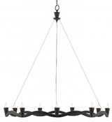 Serpentina Black Chandelier Currey and Company 9000-0461