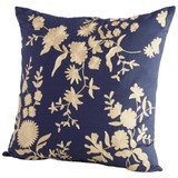 Pillow Cover - 18 x 18 Blue Floral 18"H