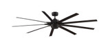 Odyn Outdoor Ceiling Fan, 9-Blade, 1-Light, LED, Dark Bronze, Dark Walnut Blades, 84"W (FPD8159DZW GHWU)