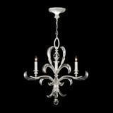 Beveled Arcs Chandelier, Round, 4-Light, Silver Leaf, 28"W (701540-SF4 NHZZ)