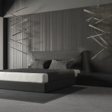 Elevate Pendant, Glass Spire, 3-Light, LED, Ebony Stardust, Silver Leaf Canopy, 23"W Fine Art Handcrafted Lighting (895640-141ST NKZL)