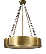Oracle Chandelier, 4-Light, Charcoal with Polished Nickel, 16"W (2414 CH/PN VAA8)