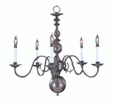 Jamestown Chandelier, 5-Light, Mahogany Bronze, 29"W (9125 MB RCKN)