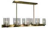 Lexi Chandelier, 10-Light, Nickel, Clear Seedy Glass Cylinder Shade, 40"W (3062 BN 9U414)