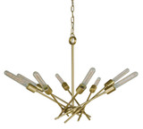 Quasar Chandelier, 8-Light, Satin Brass, 32"W (3078 SB 9U41G)