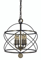Nantucket Chandelier, 4-Light, Mahogany Bronze, 13"W (4414 MB 9Q3D4)