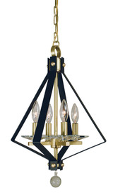 Ice Mini Chandelier, 4-Light, Nickel, 14"W (4924 PN/MBLACK 9U308)