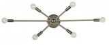 Simone Wall Sconce, 6-Light, Polished Nickel with Satin Pewter Accents, 11"H (5016 PN/SP A07CJ)