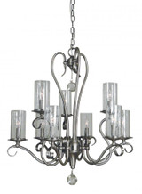 Ilsa Chandelier, 9-Light, Brushed Nickel, 27"W (5029 BN A07D0)