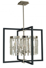 Hannah Chandelier, 5-Light, Brushed Nickel/Matte Black, 23"W (5335 BN/MBLACK A08AN)
