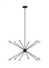 Jax Chandelier, 12-Light, Midnight Black, 38"W (EC10312MBK 706U0KM)