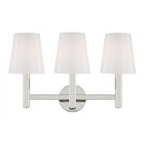Logan Bathroom Vanity Light, 3-Light, Polished Nickel, Milk White Shade, 19.5"W (TV1133PN 706TZM6)