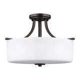 3-Light Semi-Flush Mount, Generation Lighting - Seagull 7728803-710 9YWRH