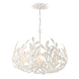 Crystorama Broche 5 Light Matte White Chandelier, Crystorama 566-MT 2NYAA 