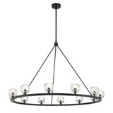 Crystorama Aragon 12 Light Matte Black Chandelier, Crystorama ARA-10266-MK 2NYAM 