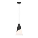 Crystorama Brian Patrick Flynn Tori 1 Light Matte Black Pendant, Crystorama TOR-901-MK 2NYCW 