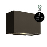 Atlantis Outdoor Wall Mount Lantern, 1-Light, LED, Bronze, 6"H (1645BZ-LED D761)