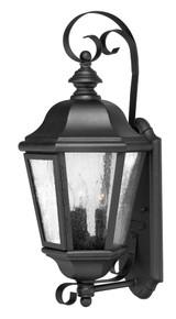 Edgewater Outdoor Wall Lantern, 3-Light, LED, Black, 21"H (1670BK-LL VALQ)