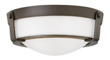 Hathaway Flush Mount, 2-Light, Dark Brass, 13"W (3223OB-WH ND5J)