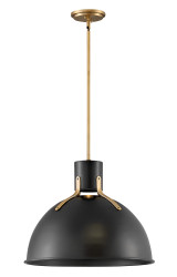 Argo Pendant, 1-Light, Satin Black, 20"W (3483SK YF70)