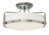 Harper Semi-Flush Mount, 3-Light, Chrome, 18"W (3643CM V8M9)