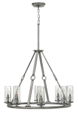 Dakota Chandelier Polished Antique Nickel, Hinkley 4788PL