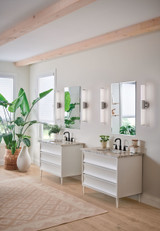 Facet Bath Vanity Light, 1-Light, LED, Polished Nickel, 26"W, Hinkley (51152PN YG65)