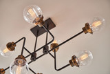 Poppy Chandelier, 8-Light, Heritage Brass, 45"W (40698BK 9M3Y0)