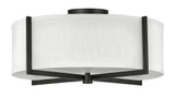 Axis Medium Semi-Flush Mount, 3-Light, Black, 19.5"W (41708BK 9M4VL)