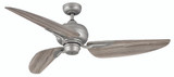 Bimini Ceiling Fan, 3-Blade, Brushed Nickel, Weathered Wood Blades, 60"W (900260FBN-NWA 9M5VH)