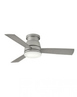 Trey Ceiling Fan, 3-Blade, 1-Light, LED, Brushed Nickel, Silver Blades, 44"W (902744FBN-LWD 9Q1PT)