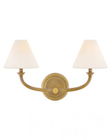 Hinkley Greta Small Two Light Vanity Heritage Brass 
