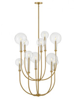 Hinkley Alchemy Medium Multi Tier Chandelier Lacquered Brass 10 Light 