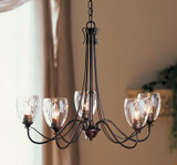 Trellis Chandelier, 5-Light, Bronze, Water Glass, 28.1"W (103063-SKT-05-LL0083 88YR)