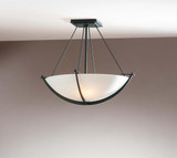 Compass Semi-Flush Mount, 3-Light, Natural Iron, Opal Glass, 18.1"W (124555-SKT-20-GG0020 CJHM)