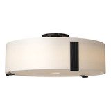 Impressions Semi-Flush Mount, 3-Light, Black, Opal Glass, 18.4"W (126751-SKT-10-GG0216 FG93)