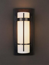 Banded with Bar Wall Sconce, 1-Light, Bronze, Opal Glass, 12"H (205892-SKT-05-GG0065 A5T4U)