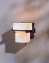 Kakomi Wall Sconce, 1-Light, Natural Iron, Opal Glass, 6"H (207831-SKT-20-GG0106 A8ZPF)