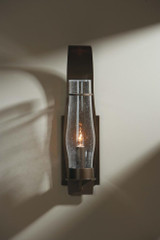 Sea Coast Outdoor Wall Sconce, 1-Light, Coastal Natural Iron, Opal Glass, 24.25"H (304220-SKT-20-GG0163 LEWR4)