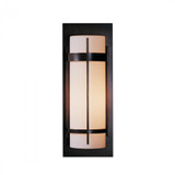Banded Outdoor Wall Sconce, 1-Light, Coastal Natural Iron, Opal Glass, 21"H (305894-SKT-20-GG0037 LEXPX)