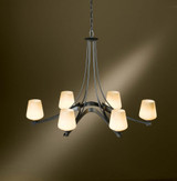 Ribbon Chandelier, 6-Lights, Black, Opal (GG), 38.5"W (104106-SKT-10-GG0236 LPWVH)