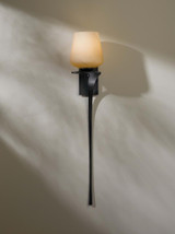 Antasia Right Wall Sconce, 1-Light, Black, Opal Glass, 26.75"H (204710-SKT-RGT-10-GG0236 WT11W)