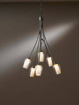 Flora Chandelier, 6-Light, Bronze, Opal Glass, 23.1"W (103043-SKT-05-GG0303 23KUAZ)