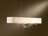 Cavaletti Pendant, 4-Light, Standard Height, Natural Iron, Natural Anna Shade, 42"W (137670-SKT-STND-20-SF4298 39255P)