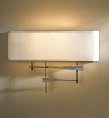 Cavaletti Wall Sconce, 2-Light, Dark Smoke, Flax Shade, 11.5"H (207675-SKT-07-SE1606 39256K)